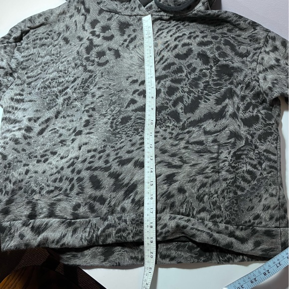 Cropped all saints leopard hoodie size small EUC - Picture 5 of 5